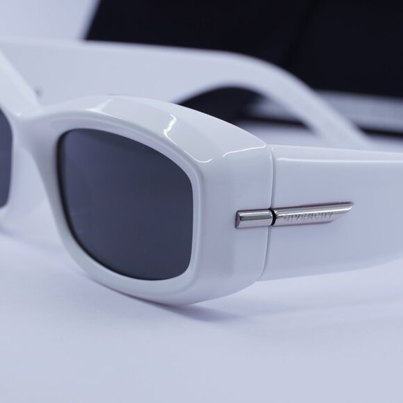 Givenchy GV40044U 21A Geometric Sunglasses - White/Smoke - Picture 6 of 10